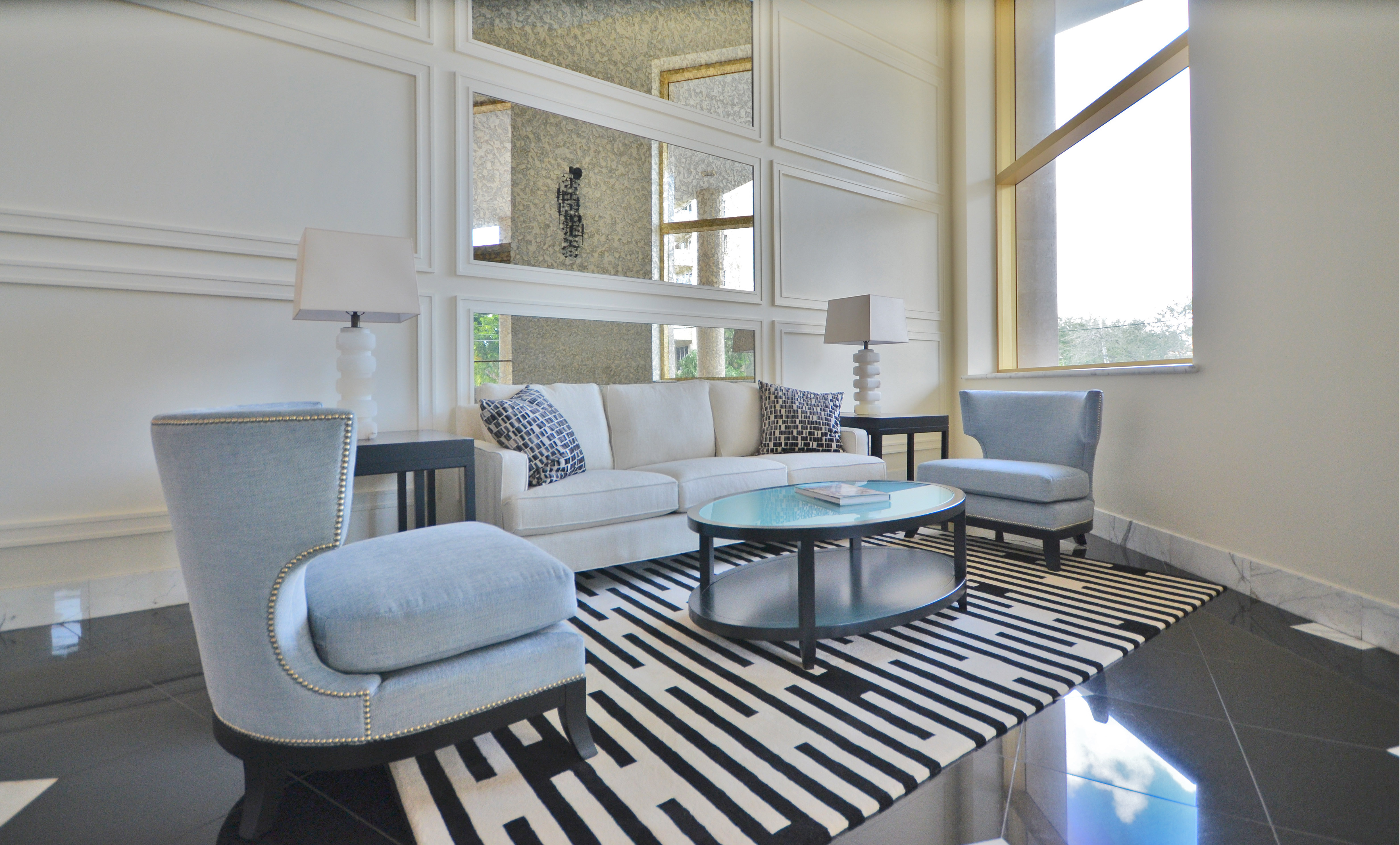 Newly renovated lobby and Mezzanine